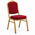 Gepolsterter Bankettstuhl Rot/Gold, 44 x 52 x 92 cm