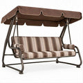 3-Sitzer Schaukel in Braun/Beige, 200 x 120 x 170 cm